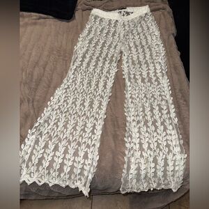 **SOLD**sheer lace skinny pants